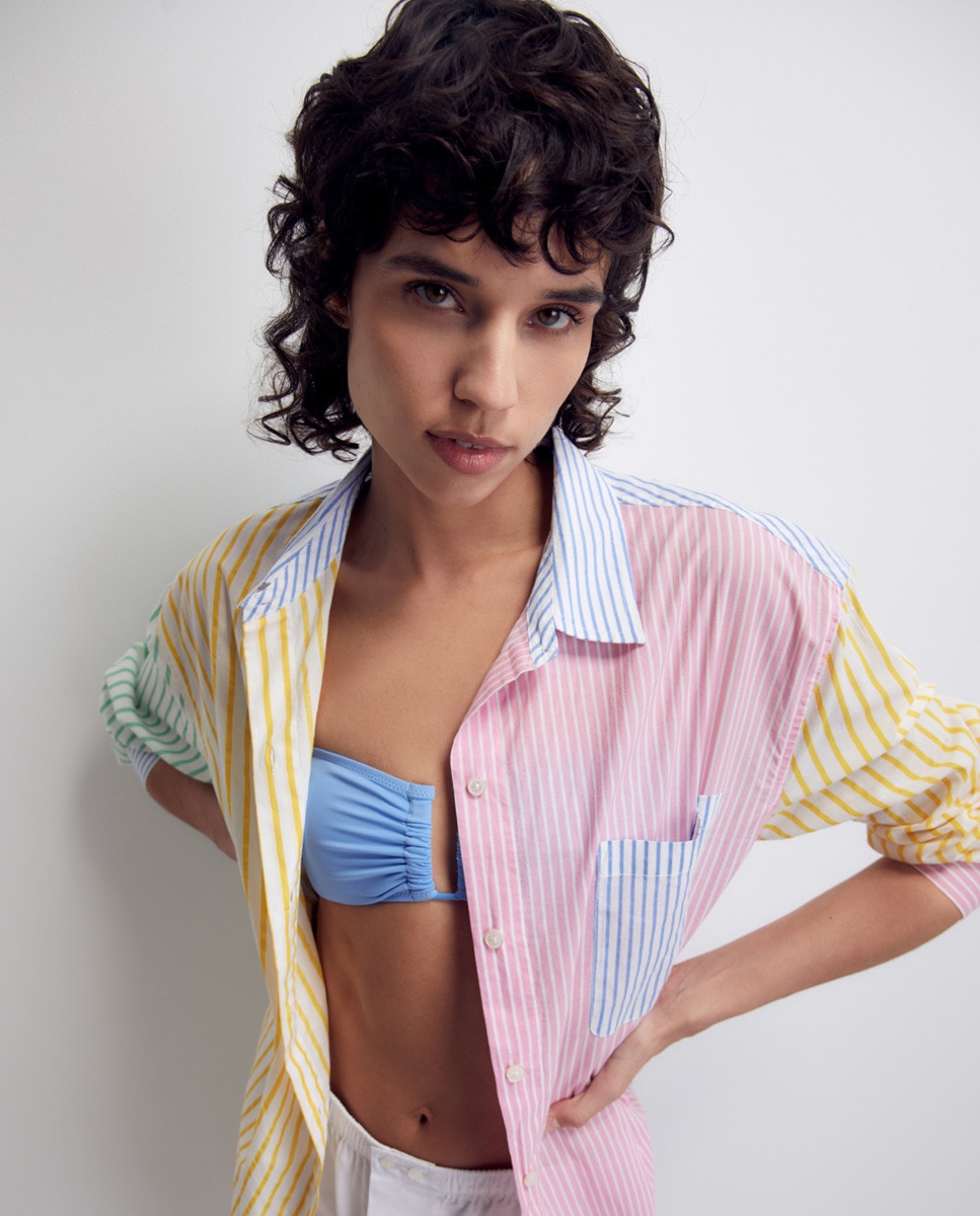 Camisa às riscas Multicolor-3
