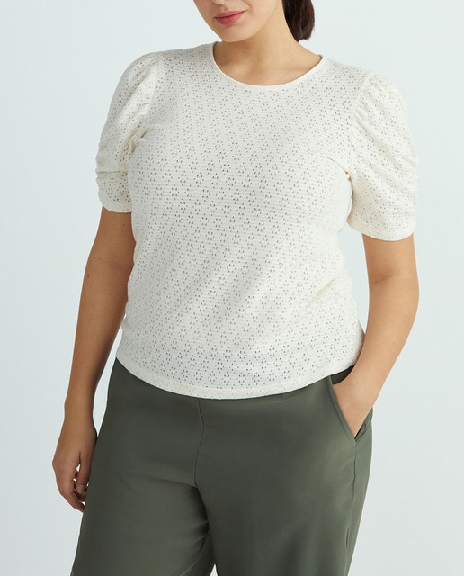 Imagen 0 de Camiseta de mujer jackard manga corta