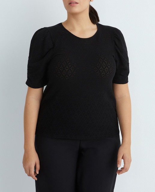 Imagen 0 de Camiseta de mujer jackard manga corta