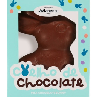Coelho de Chocolate de Leite embalagem 80 g - Avianense