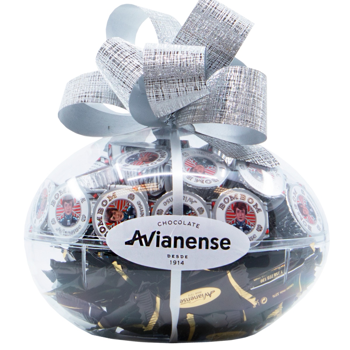 Ovo com Bombons de Chocolate Preto embalagem 420 g