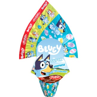 Ovo de Chocolate de Leite com Surpresa Bluey embalagem 150 g - Dolfin