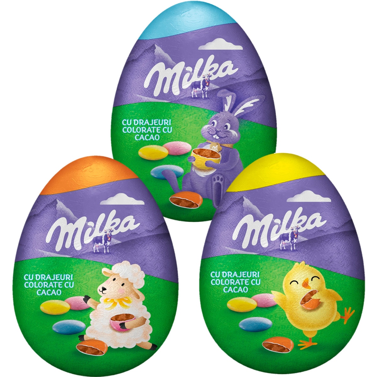 Ovos de Chocolate Funny 1 unidade embalagem 50 g