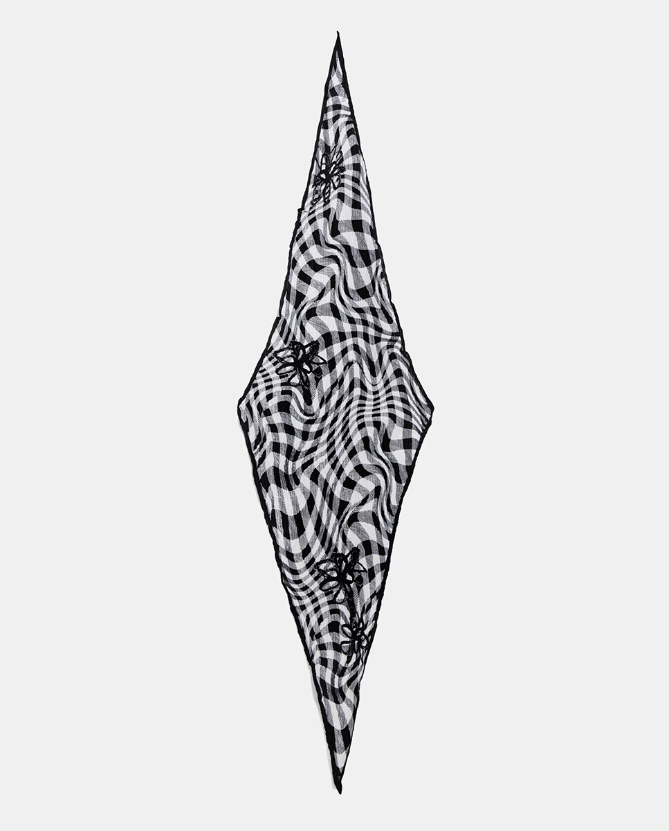 Foulard En Tartan River Island Rouge – Occasion Très Bon état, Unisexe