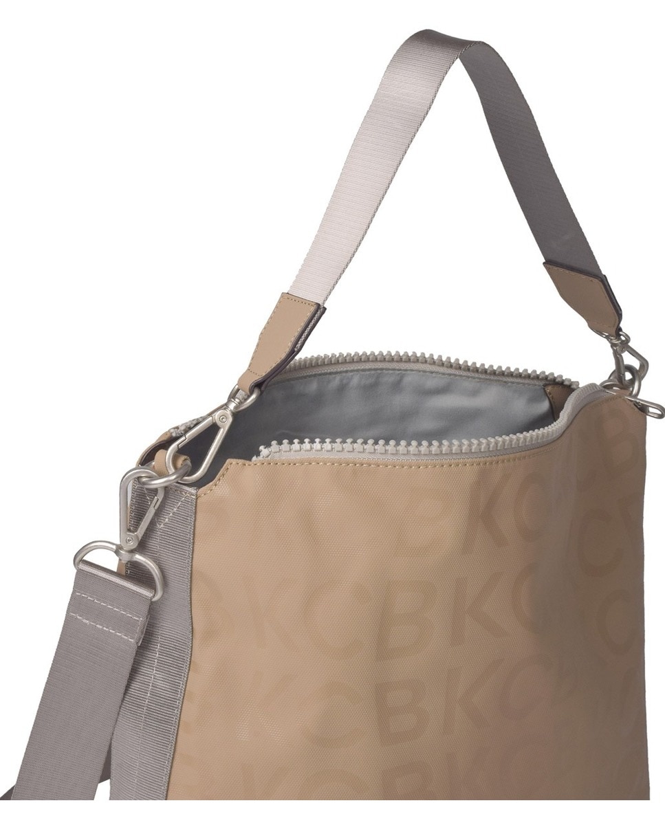 Mala de ombro grande KCB Serie Stamp Taupe Taupe-4