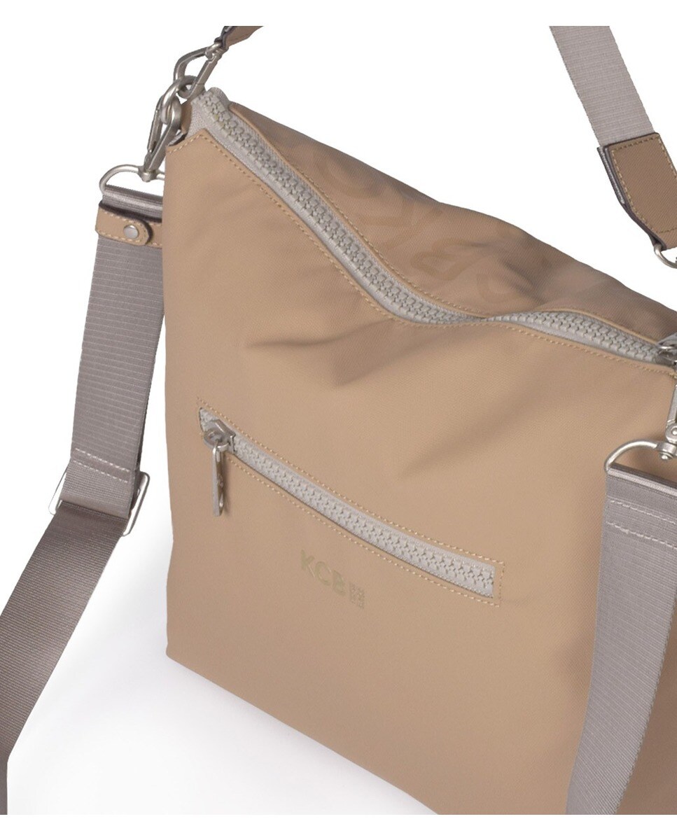 Mala de ombro grande KCB Serie Stamp Taupe Taupe-3