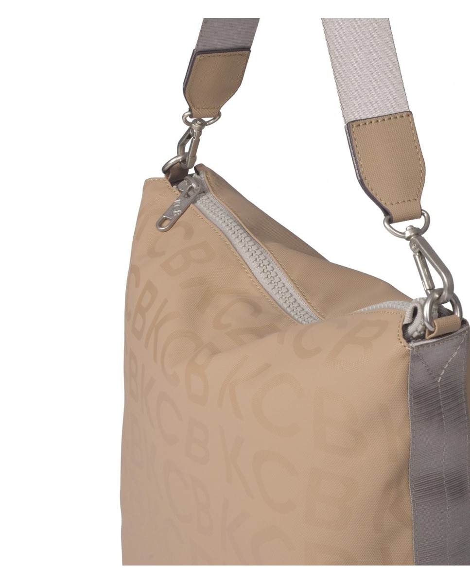 Mala de ombro grande KCB Serie Stamp Taupe Taupe-2