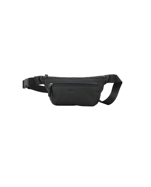 Imagem 0 de Bolsa de Cintura em Pele Genuína Preto