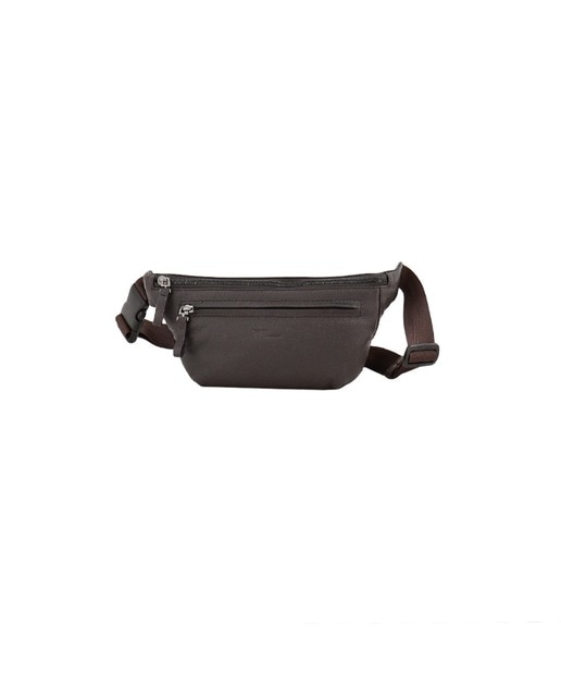 Imagem 0 de Bolsa de Cintura em Pele Genuína em Castanho Ruf