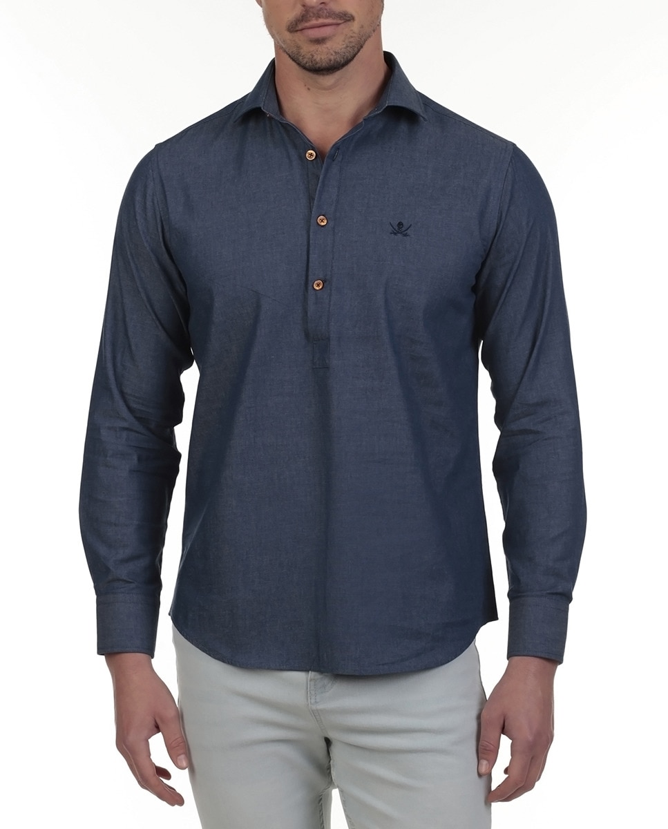 Imagen 0 de Camisa de hombre polera jeans