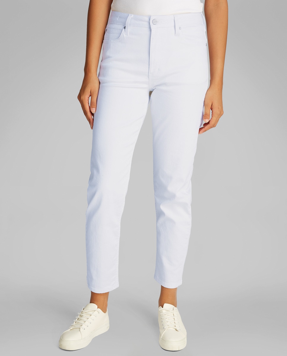 Jeans Mid Rise Slim Fit Branco-1