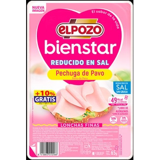 Peito Perú Reduzido em Sal e Sem Gordura Fatias Finas unidade 65 g - Elpozo Bienstar