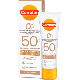 Protector Solar Rosto SP50 CC Cream embalagem 50 ml - Carroten