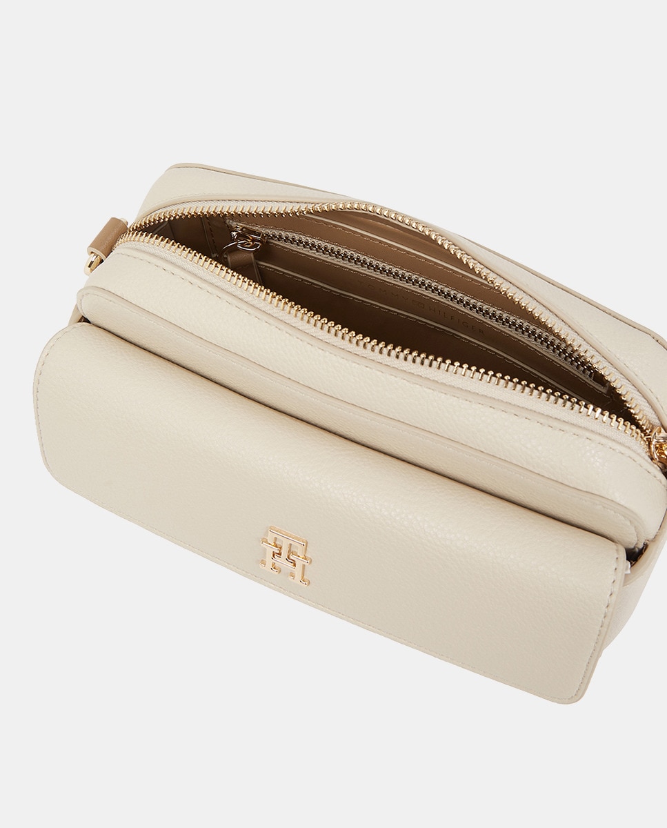 Mala a Tiracolo com Bolso Exterior - Bege Bege-5