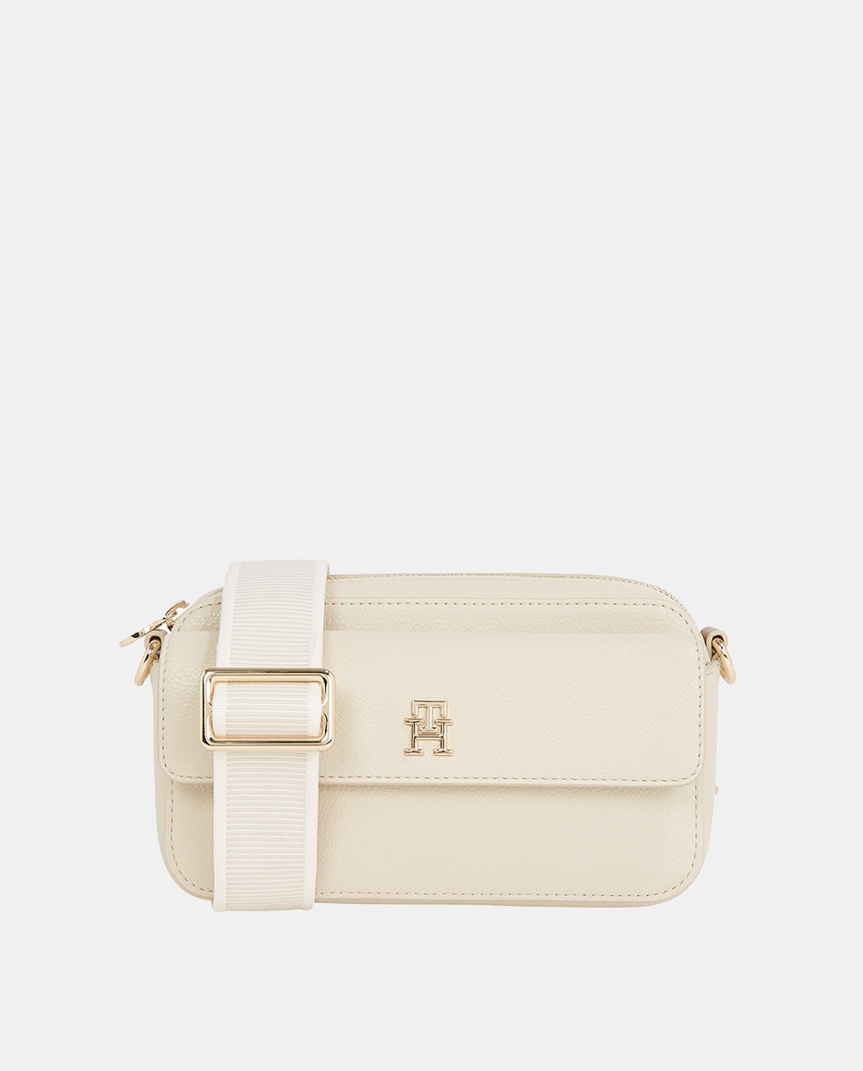 Mala a Tiracolo com Bolso Exterior - Bege Bege-1
