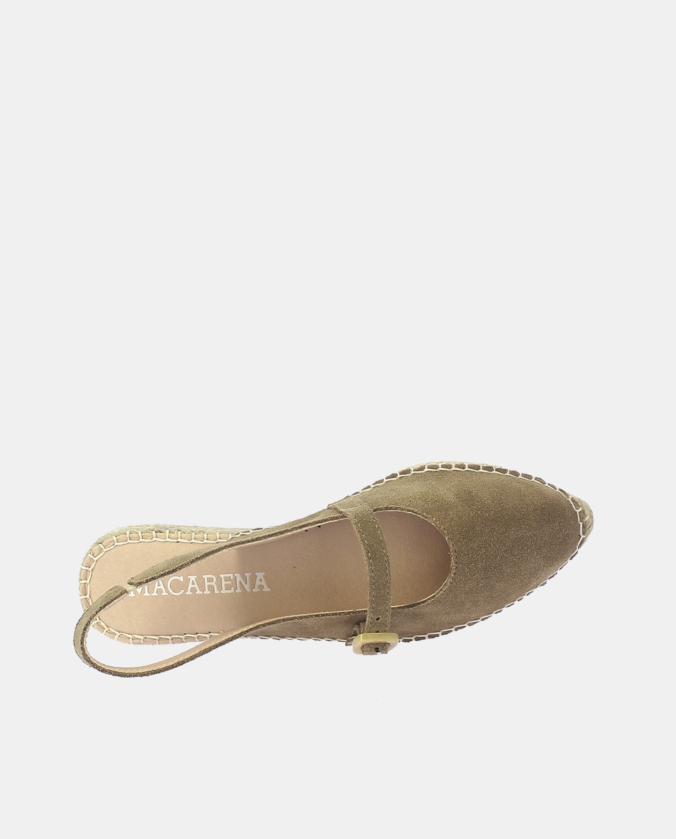 Sapatos de Presilha Alaia em Croute Taupe-3