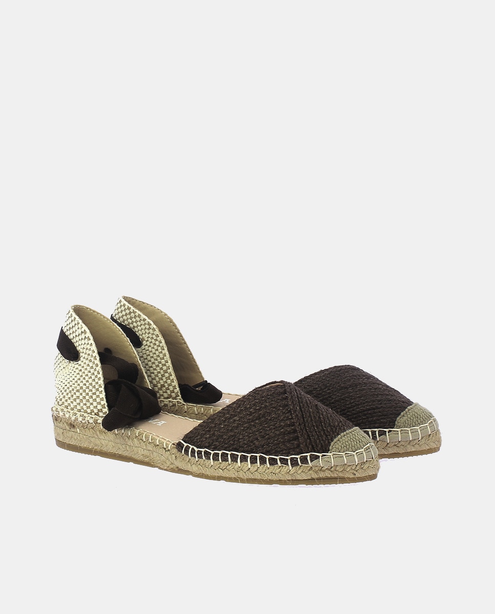 Alpercatas Giselle de Ráfia Taupe-2