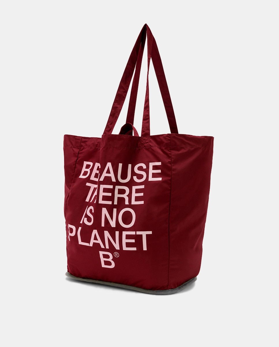 Mala Shopper de Poliéster - Verde Grená-1