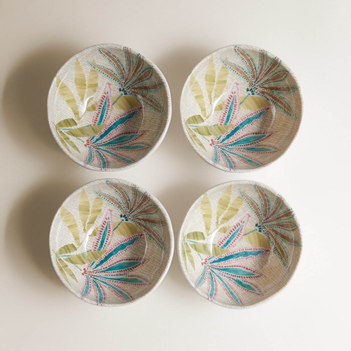 Conjunto de 4 Tigelas de Melamina Batuan Branco-2