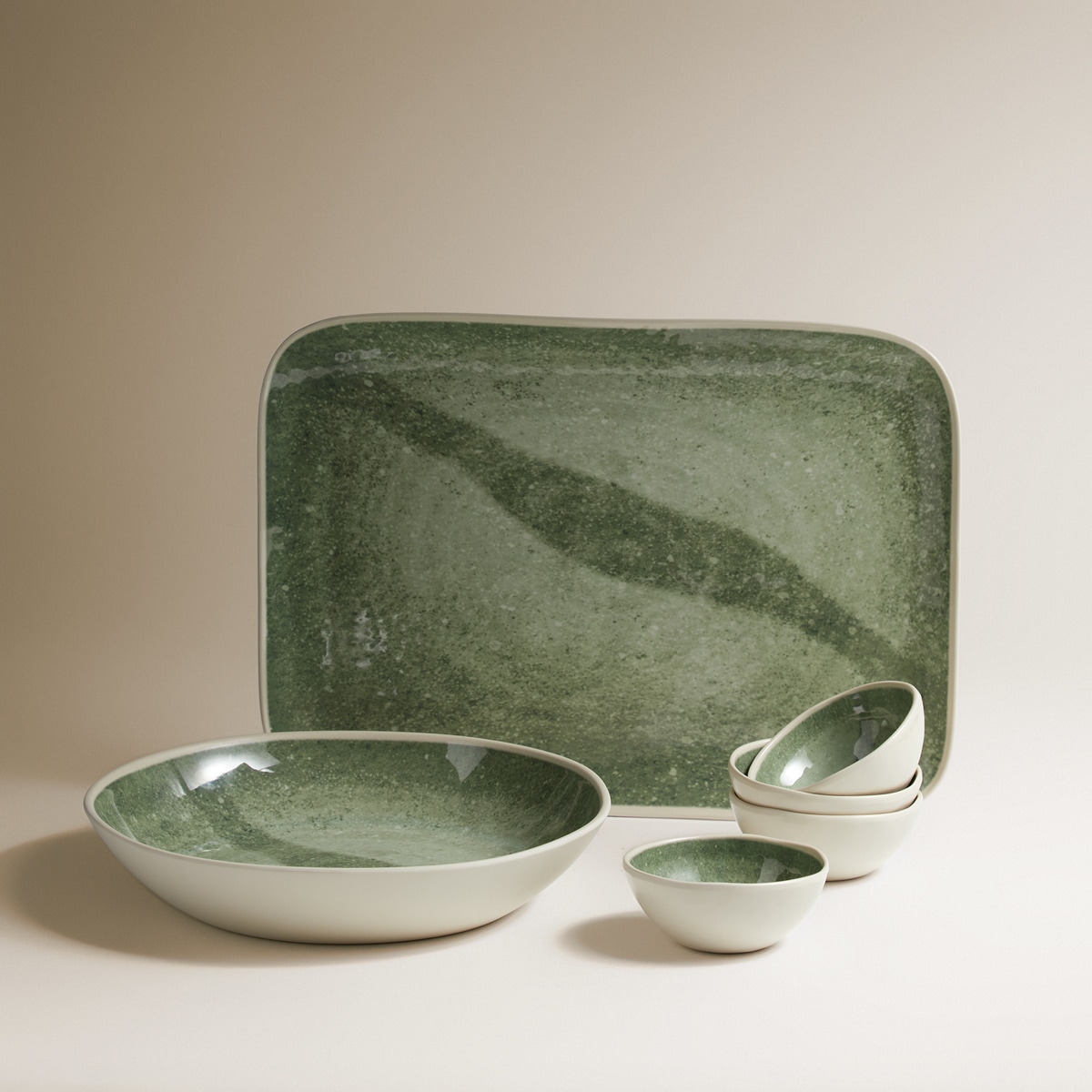 Conjunto de 4 Tigelas de Melamina Sarlat Verde-5
