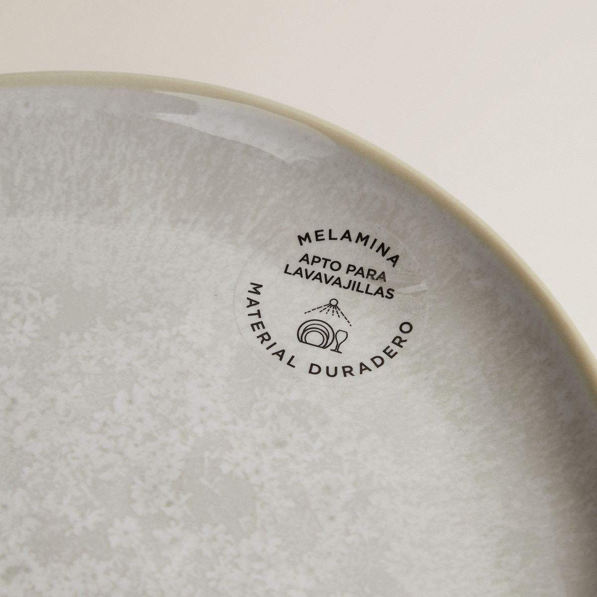 Prato de Sobremesa de Melamina Pisa Branco-4