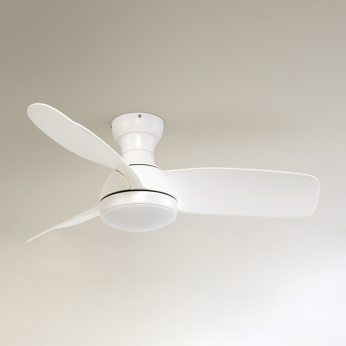 Ventoinha de Teto com Luz LED e Motor DC Fornells - Branco Branco-1