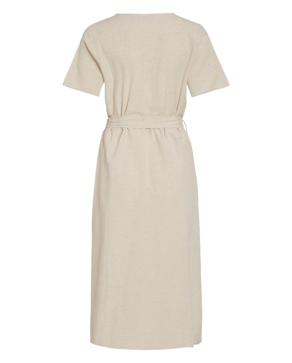 Vestido midi com decote em bico Nude-7