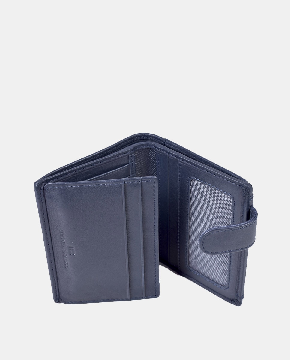 Carteira com Lingueta e Porta-Moedas Azul-marinho-2