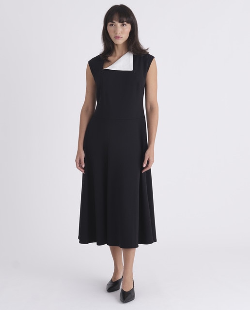 Imagen 0 de Vestido color block en scuba crepe