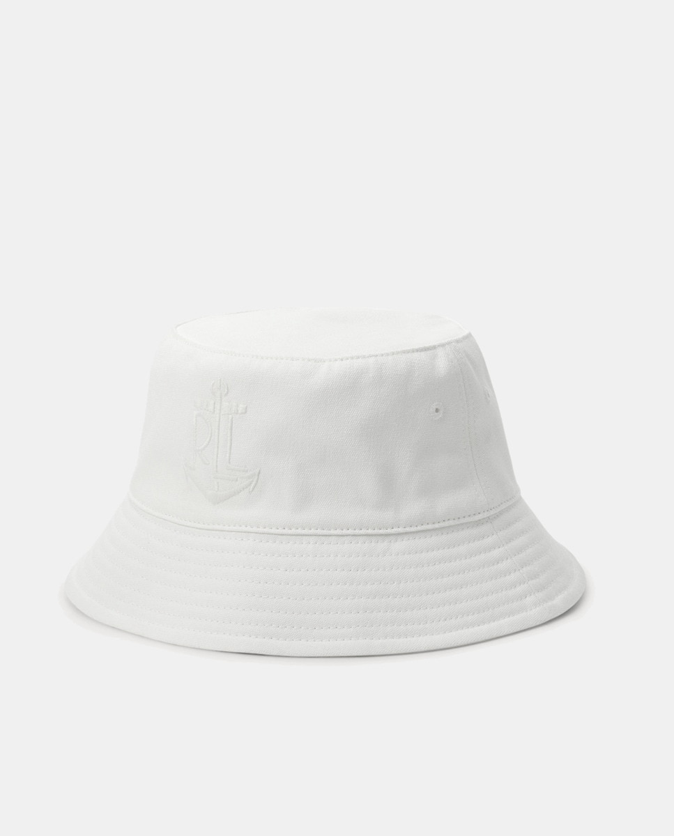 Chapéu de Pescador Bordado Branco-1