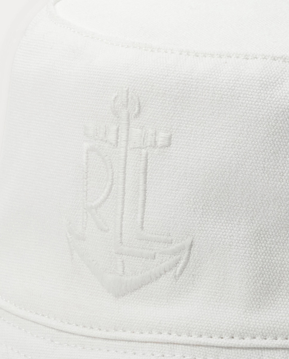 Chapéu de Pescador Bordado Branco-3