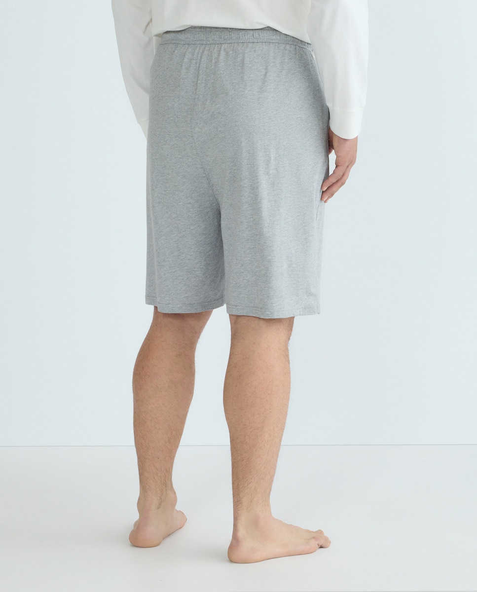 Calções de Pijama em Algodão Tamanhos Grandes Cinzento-3