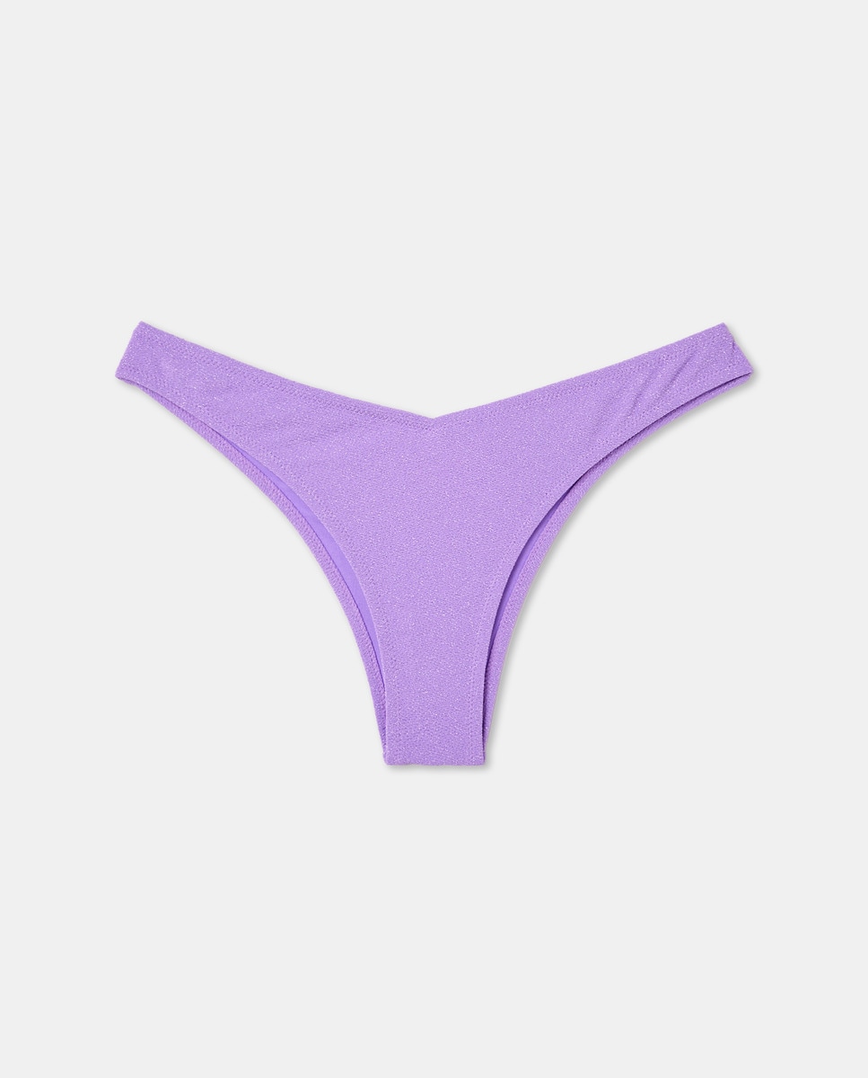 Tanga com Textura e Fio Metalizado 282 Malva-4