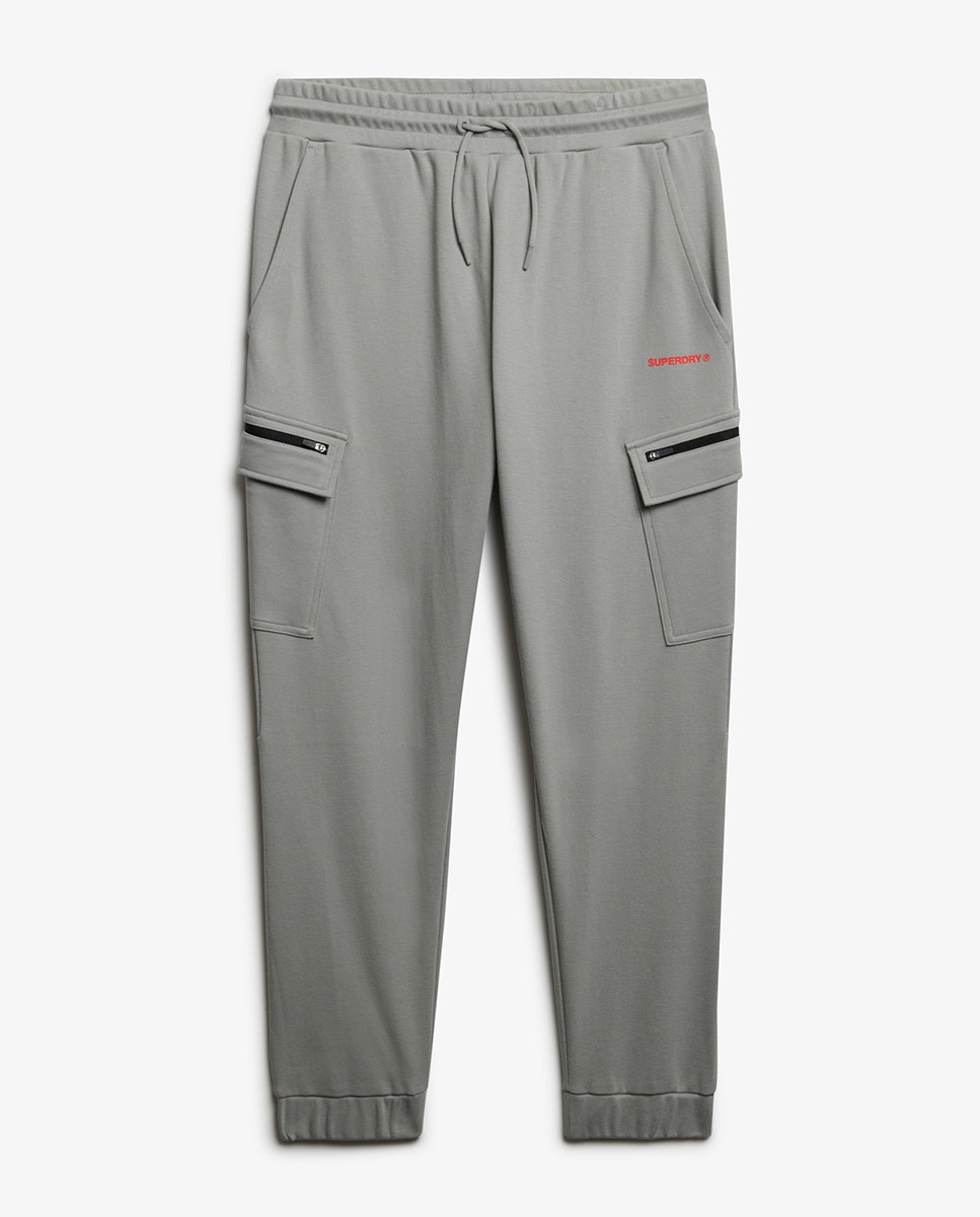 Joggers Cargo com Logótipo Tecnológico Cinzento-5