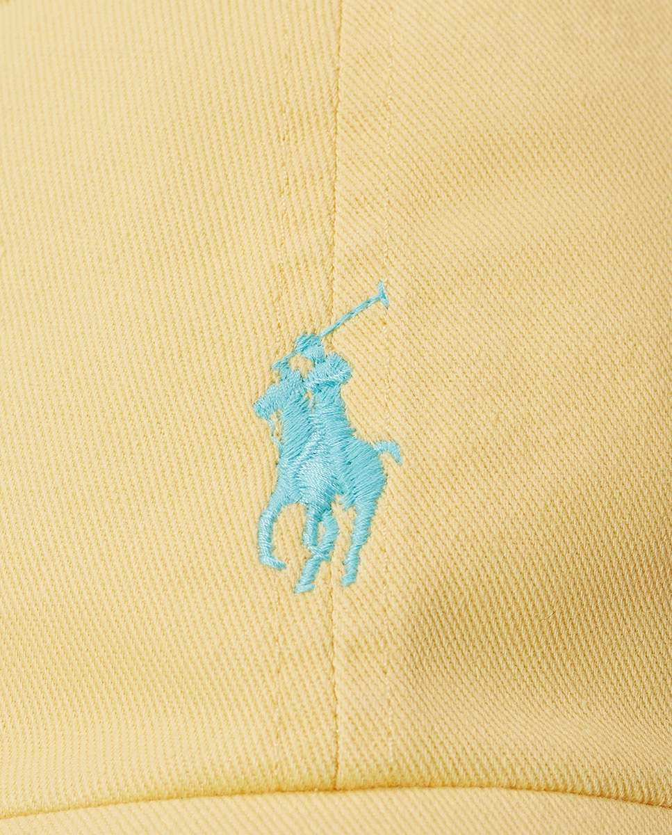Boné de Algodão com Cavalo Bordado Amarelo-3