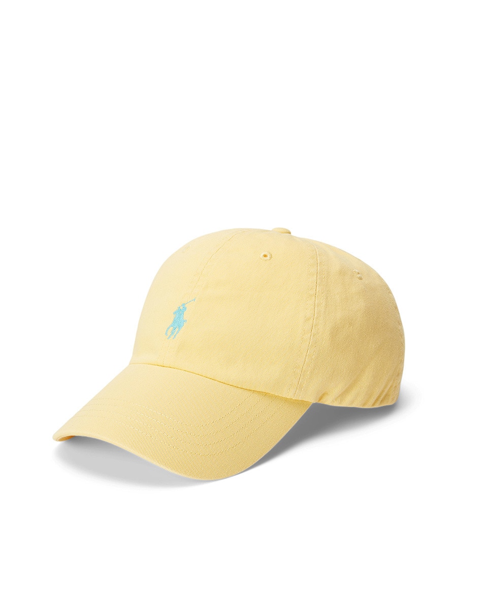 Boné de Algodão com Cavalo Bordado Amarelo-1