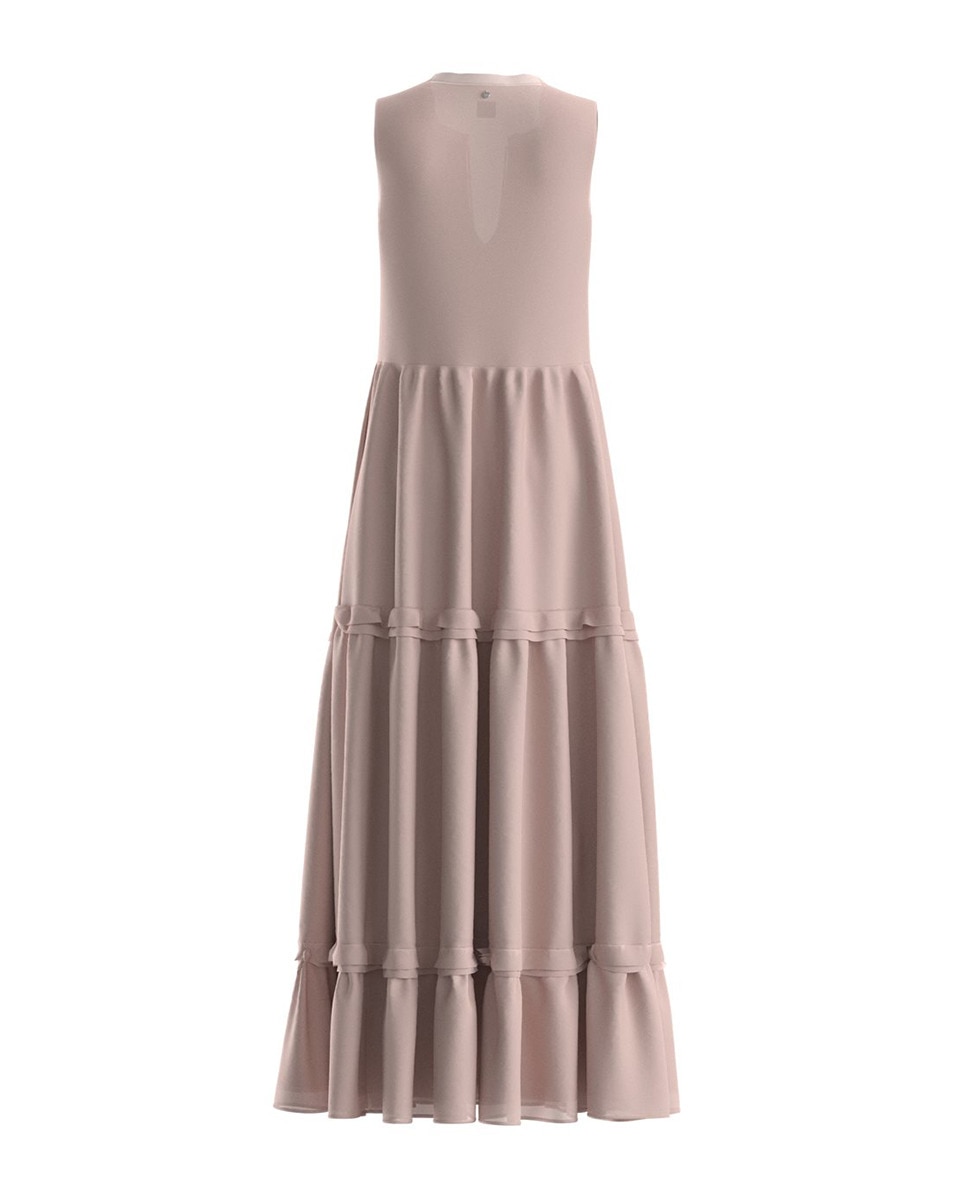 Vestido comprido sem mangas Rosa-claro-3
