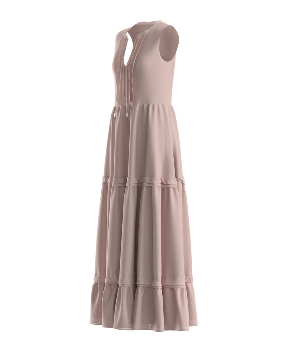 Vestido comprido sem mangas Rosa-claro-2