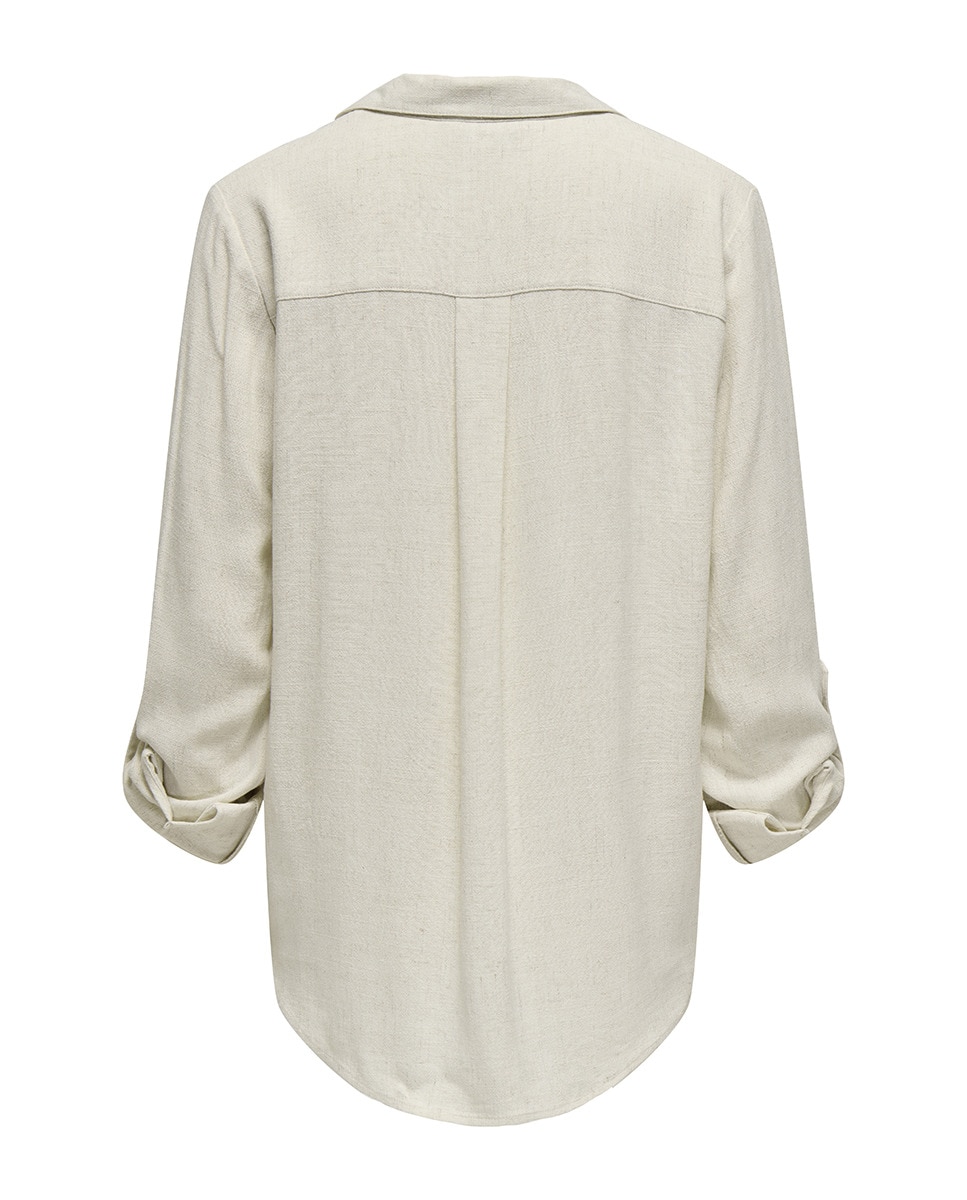 Camisa com Botões à Frente - Branco Branco-gelo-6