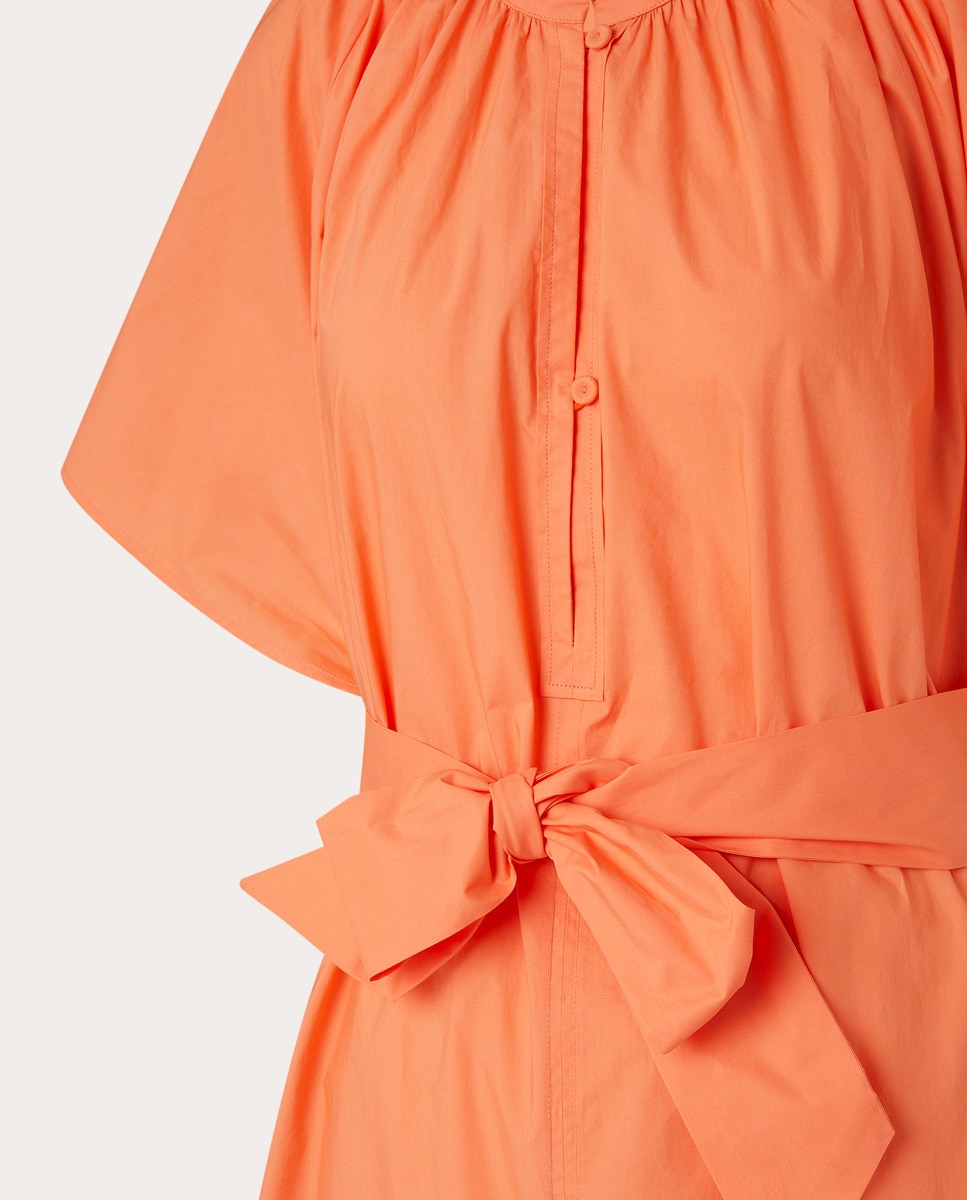 Vestido midi de algodão Rosa-claro-3