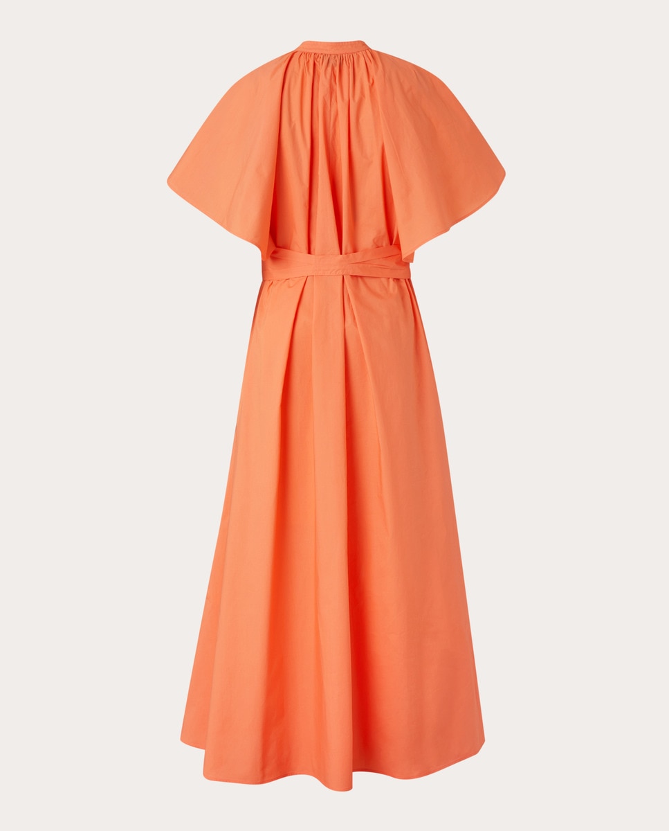 Vestido midi de algodão Rosa-claro-2