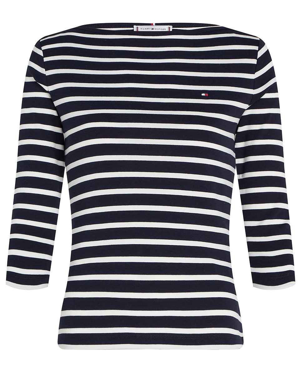 T-shirt de Manga 3/4 Slim Cody Azul-5