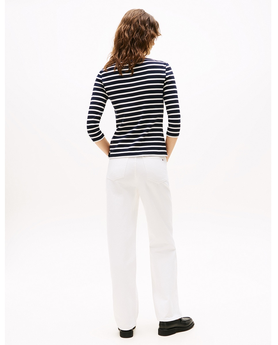 T-shirt de Manga 3/4 Slim Cody Azul-3