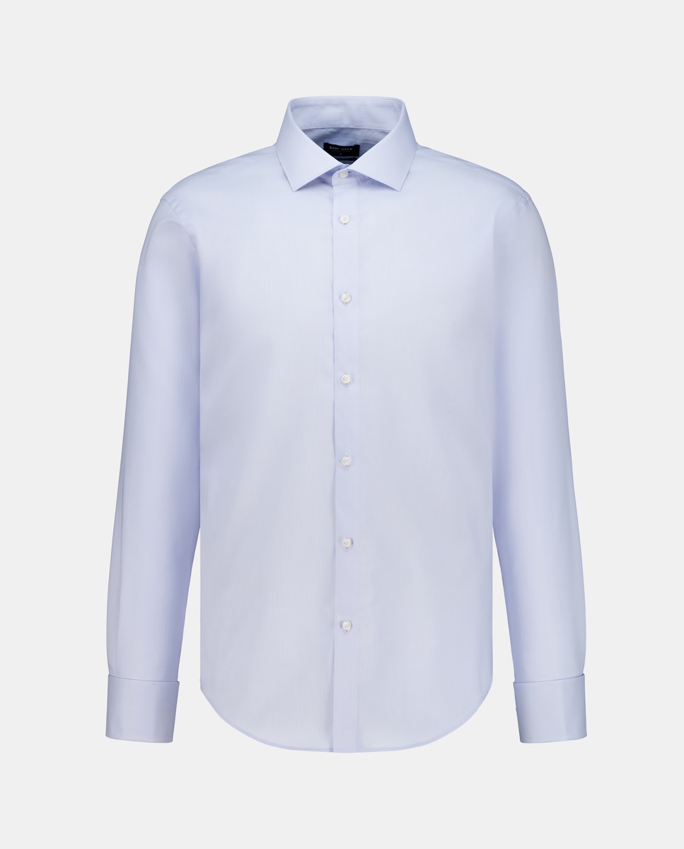 Camisa Formal de Punho Duplo Coolmax 410 Azul Claro-4