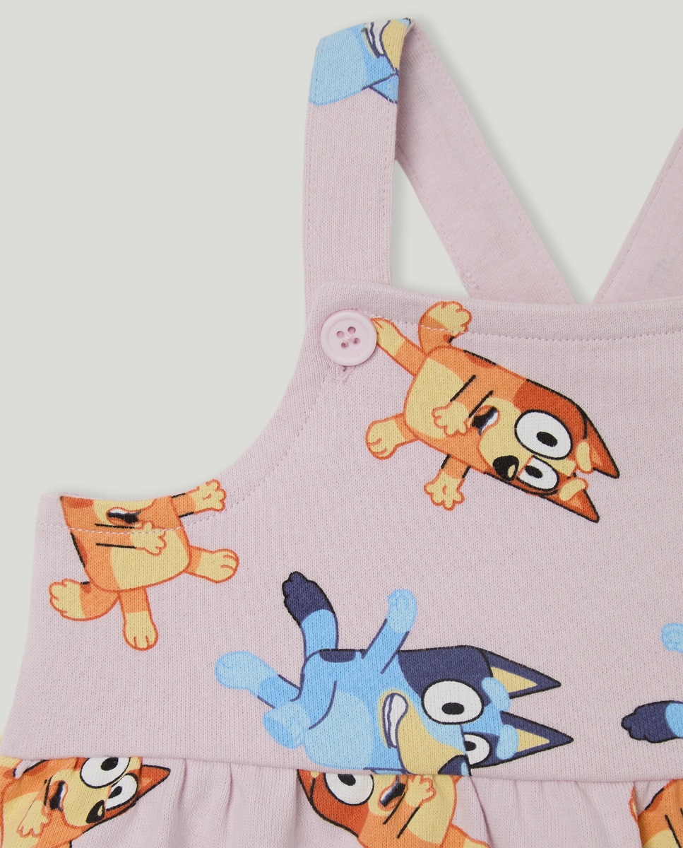 Conjunto de Vestido e T-shirt de Bebé Bluey Rosa-3