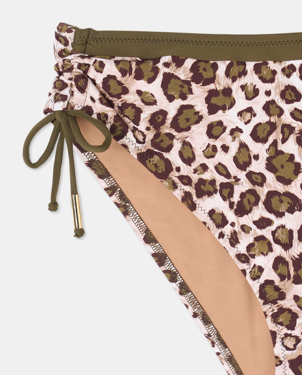 Cueca de Biquíni Completa de Cintura Subida com Laços Laterais para Ajustar Multicolor-6