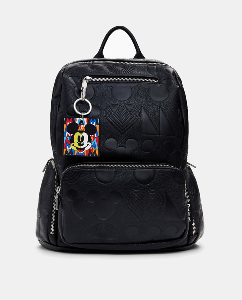 Mochila com Relevos Mickey Preto-1