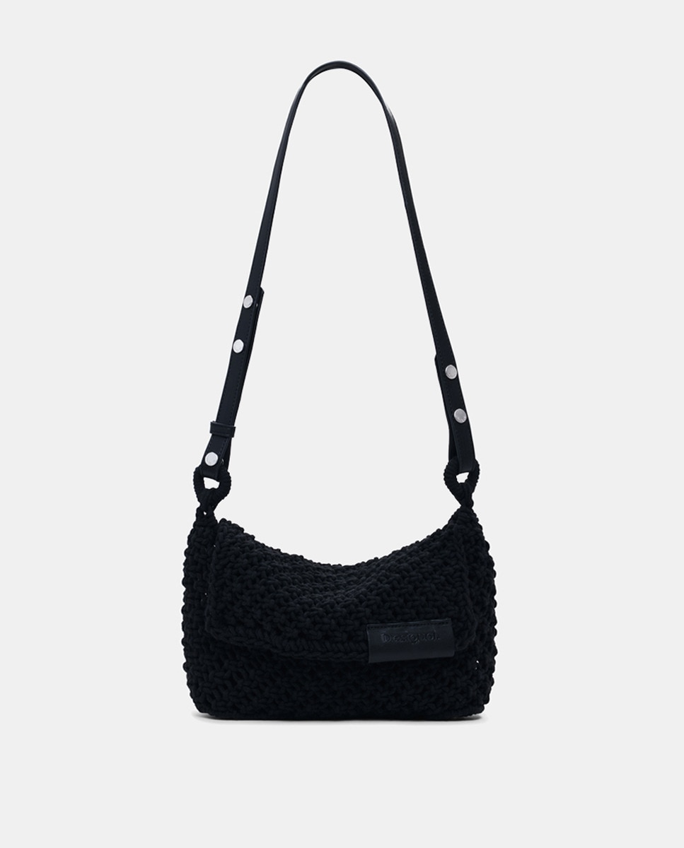 Mala a Tiracolo de Crochet M Preto-1