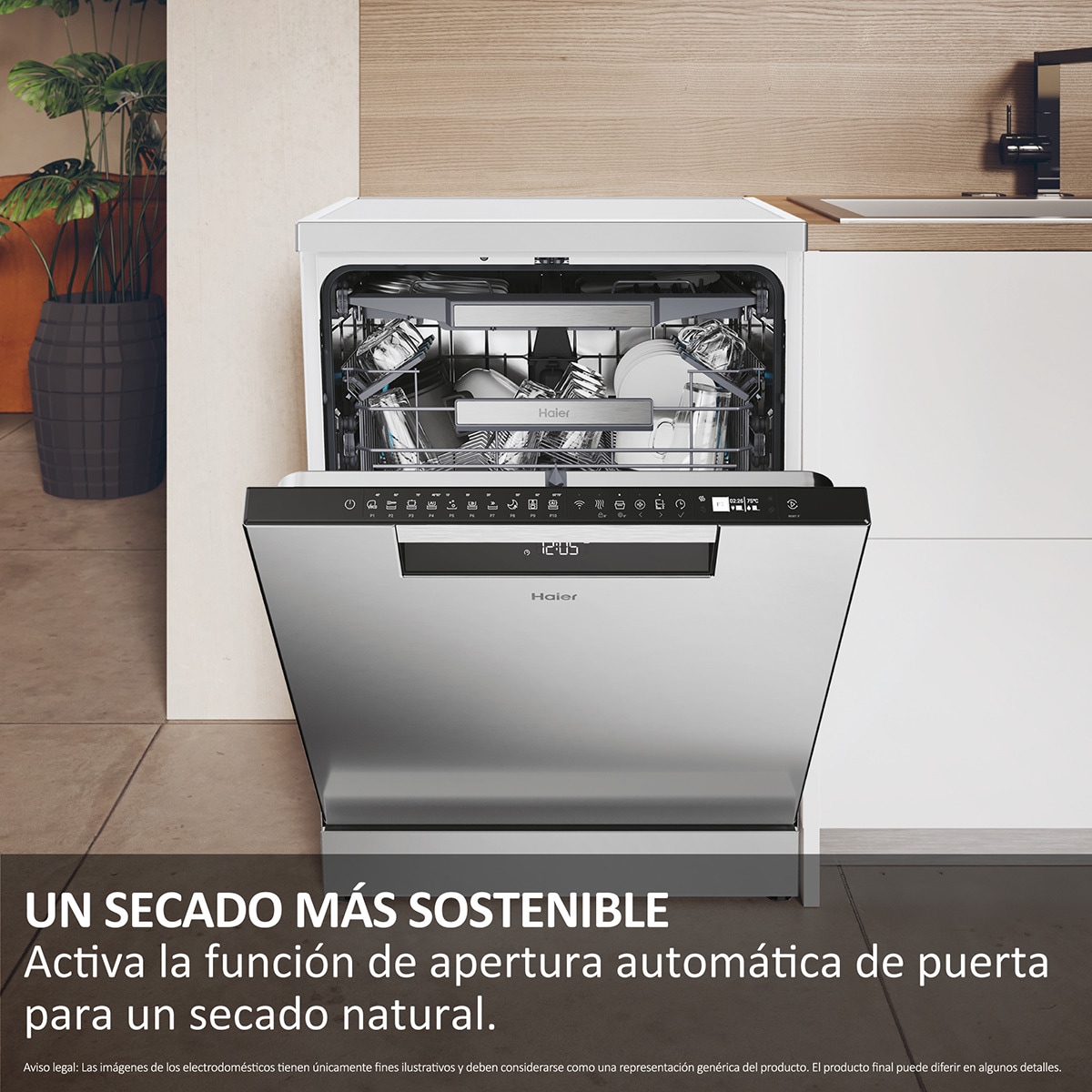 Lavavajillas Haier 16 servicios, 60 cm con WIFI I-PRO SHINE - XF 6C2M1PX Inox-9