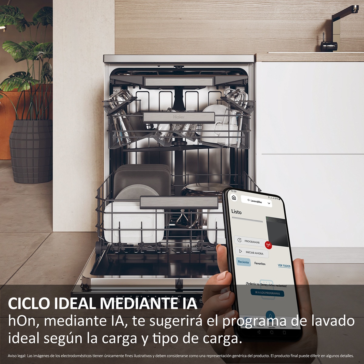 Lavavajillas Haier 16 servicios, 60 cm con WIFI I-PRO SHINE - XF 6C2M1PX Inox-8